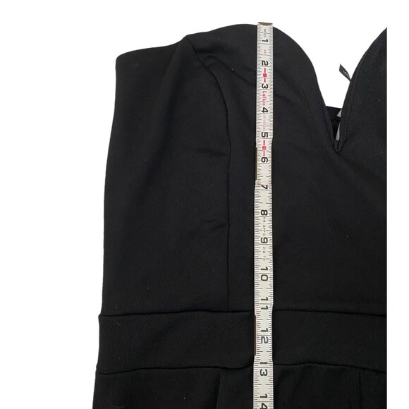 TOTO Collection Black Bandeau Jumpsuit Romper Plus Size 3X Tapered Leg Elegant - Picture 5 of 11